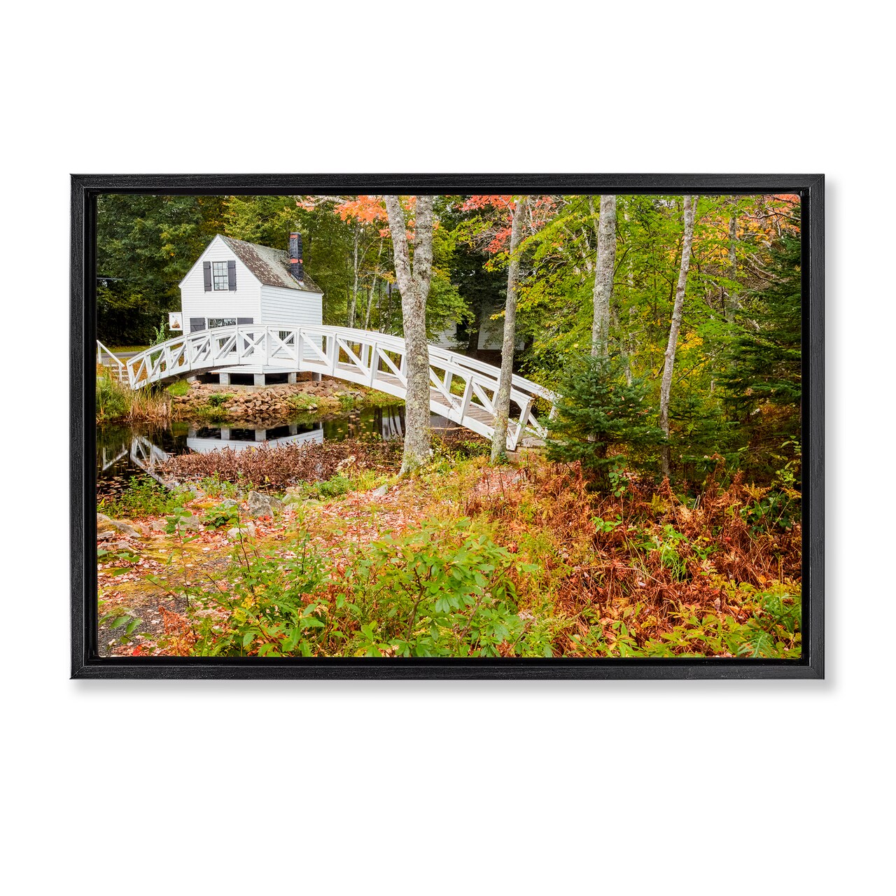 Stupell Industries Bar Harbor Town Bridge Floating Frame, design by Jon Evan